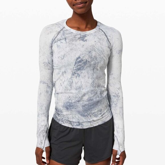 🔥$SALE$🔥 Lululemon Swiftly Tech Long Sleeve 2.0 MultiDye Multi Dye White - Picture 5 of 5